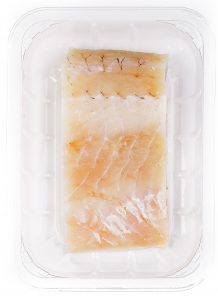 White fish MAP packaging.
Can be fresh or frozen.