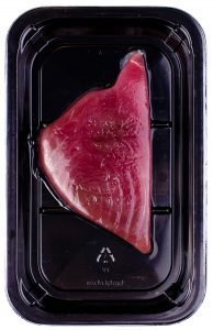 Tuna trayskin packaging. 
Can be fresh or frozen.